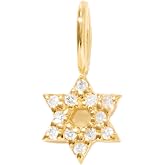 Gelin Diamond Star of David Charm Pendant in 14K Solid Gold | 14K Real Yellow Gold
