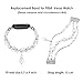 Simpeak Band Compatible with Fitbit Versa/Versa 2 / Versa Lite/Versa SE Smartwatch, Bracelet Elastic Beaded Pearl Band Replacement for Fitbit Versa,Women, White