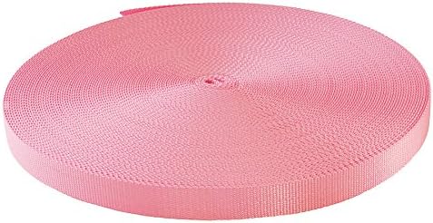 LK Sewing 10 Yards - 5/8" Pink Heavy Nylon Webbing