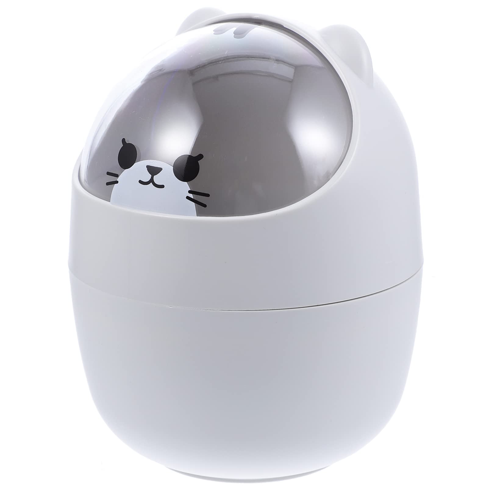 Homoyoyo Mini Kawaii Cute Trash Bin, Nordic Style Tiny Trash Can, Mini Trash Can with Lid for Office Bedroom Use — image 1