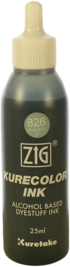 Zig Kurecolor KCR25/826 Marker Pen Refill Ink - Blue Grey 3