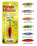 Northland FMS3-24 Forage Minnow Jig'n Spoon, 1/8-Ounce, Super-Glow Chub