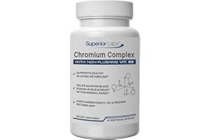 Superior Labs Chromium Complex (Formerly Polynicotinate +B3) 200mcg Non-GMO, High Absorption Niacin-Bound Supplement, Supports Healthy Blood Sugar Levels and Metabolism, 90 Veg Capsules