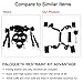 BDSM Restraints Kit with Adjustable Straps Strong Velcro for Bedroom Fun, PALOQUETH Under Bed Restraints with Comfortable Cuffs Flirting Feather Blindfold for Queen King Mattress