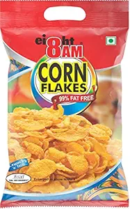 8AM Cornflakes ,BreakFast Cereals , Crunchy And Tasty ,Fat Free, 500gm