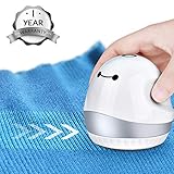 MOSPRO Electric Sweater Fabric Shaver Lint Remover - Rechargeable and Portable Fuzz Pill Bobble Remover with Dual Protection for Clothes Sweater Fleece Wool Blanket Curtain (white)