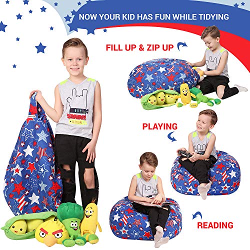 3 Stuffed+Animal+Storage+Bean+Bag