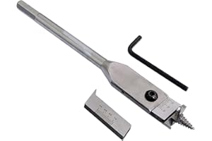 22-77mm Adjustable Spade Bit Expansive Flat Woodworking Boring Drill Bit Blades Cutters Set