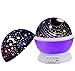 Night Light Kids Lamp, Romantic Rotating Sky Moon & Cosmos Cover Projector Night Lighting for Children Adults Bedroom,Baby Nursery Light, Living Room Gift (Purple)