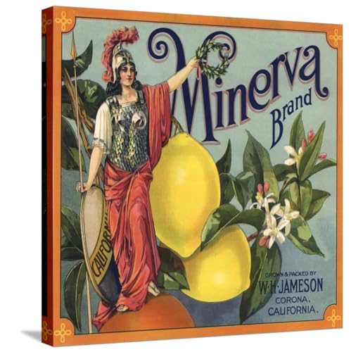 ART.COM Stretched Canvas Print Minerva Brand - Corona, California - Citrus Crat…