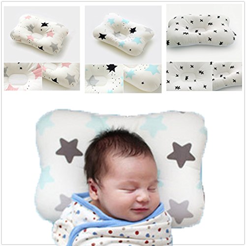 FreedomDesign Newborn Baby Pillow, with Breathable 3-Dimentional Air Mesh and Washable Natural Cotton, Adjustable Height