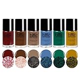 BMC Fall Earth Tone Colored Creative Art Stamping Polish Set - Mythos Collection