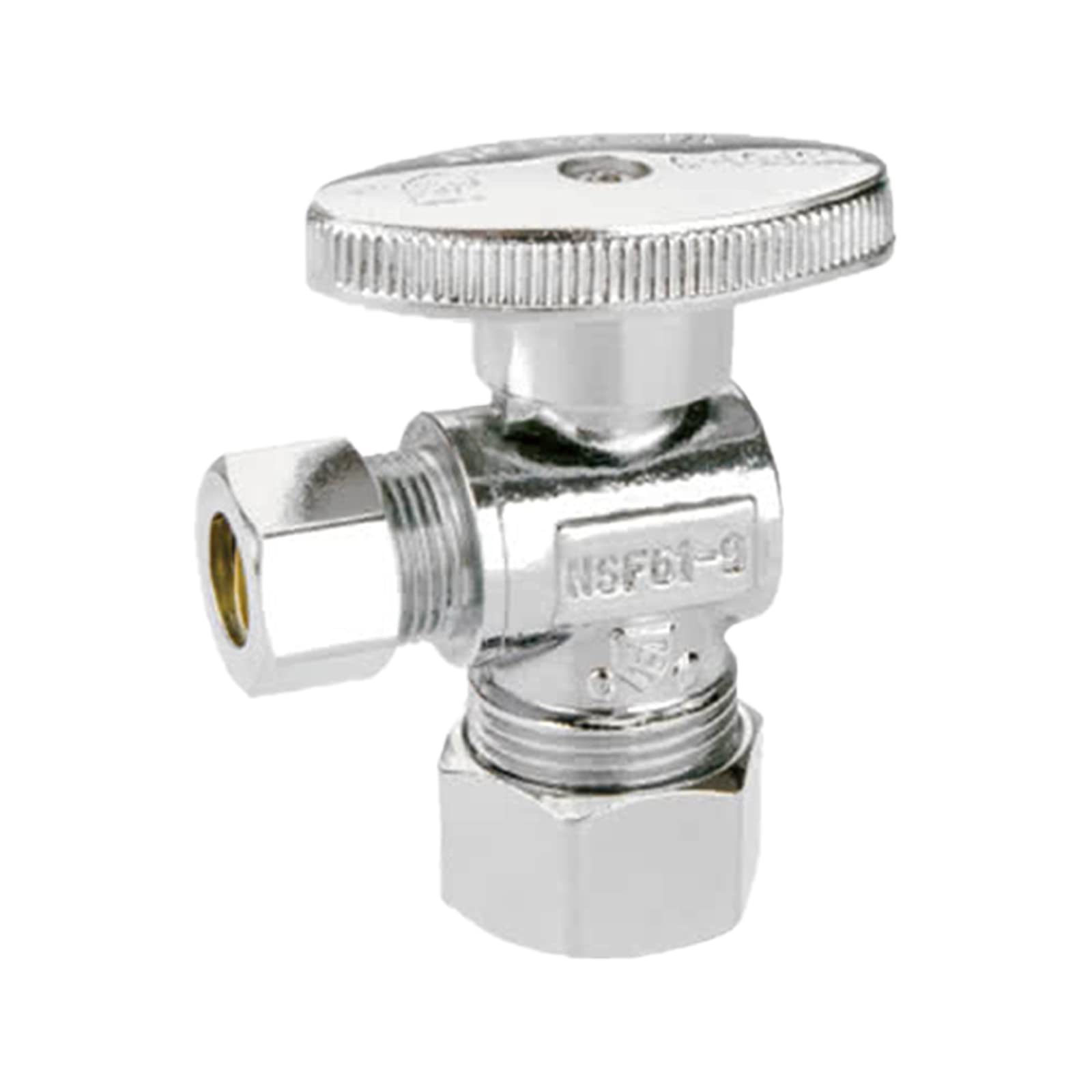 Photo 1 of AIRISIN 1/4 Quarter Turn Brass Angle Stop Valve 1/2" NOM Inlet (5/8"OD Comp) x 3/8" COMP Outlet,Water Shut Off Valve for Water Sink/Bathroom/Toilet/Kitchen (1-Pack)