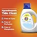 Tide Free and Gentle Liquid Laundry Detergent, 100 oz., Unscented and Hypoallergenic for Sensitive Skin, 64 Loads