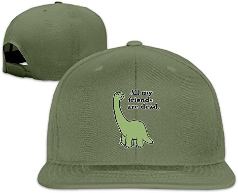 All My Friends Are Dead Dinosaur Flat Bill Snapback Hats Baseball Caps For Men Women