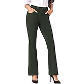 viehunt Womens Straight Leg Stretchy Dress Work Pants Business Office Casual Slacks with Pockets