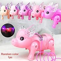 UKSAT Electric Vibrato Paragraph Leash Piggy Luminous Music Tow Rope Walking Doll Children