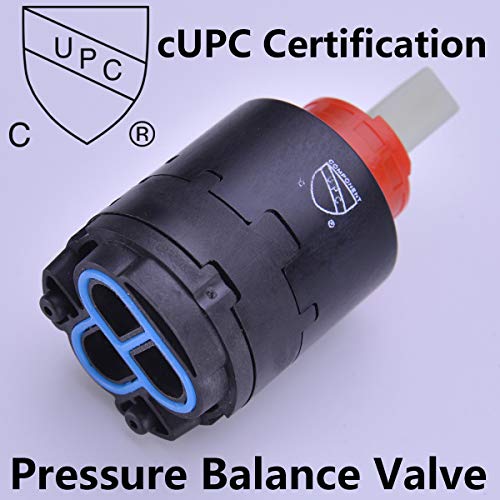 HANEBATH Matte Black Tub and Shower Faucet Set, Shower Trim Kit with Pressure Balance Valve and