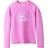 TFJH E Girls & Boys Long Sleeve Rashgurad Swimsuit UPF 50+ Kids Swimwear Sunsuits