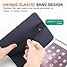 MoKo Pencil Case (2 Pack), PU Leather Pen Pencil Pouch Holder Stationery Zipper Bag with Elastic Strap for Pens, Pencils, Markers, Eraser - Printing & Gold Pink