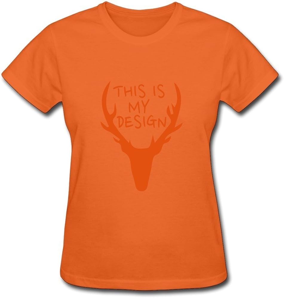 HD-Print Women's T Shirt Design Deer Black