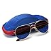 Kids Junior Aviator Classic Sunglasses Metal Frame Reflective Lenses By Comcl (Blue Flash, 52)