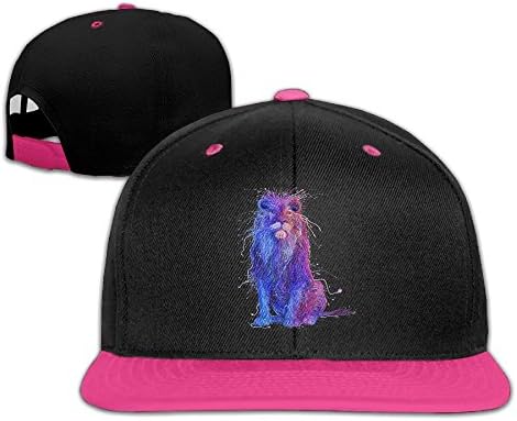 Lions Painting Art Hip Hop Flat Brim Cap Unisex Baseball Hat Comical Adjustable Snapback Cool Plain Trucker Hats For Dance,Neo-Jazz,Street Jazz,Reggea
