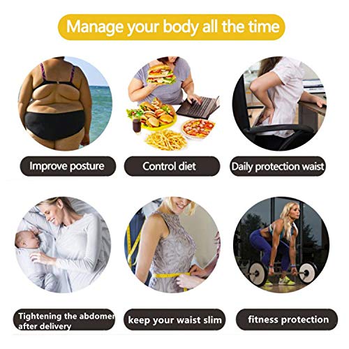 Waist Trainer for Women,Huayuet Waist and Tummy Trimmer Belt Wraps Belly Cincher Rose Red