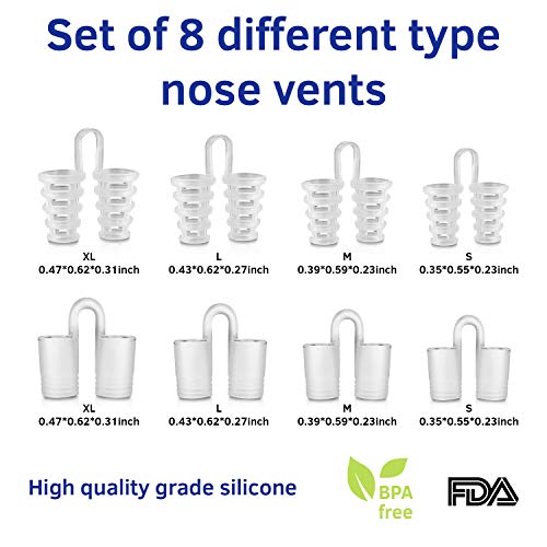 AtoZ New Snore Stopper Nose Vents Anti Snoring Devices Set of 8 Snoring solution nasal