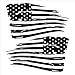 American Flag Distressed Vinyl Decal (Matte Black) 1 Left 1 Right 0097