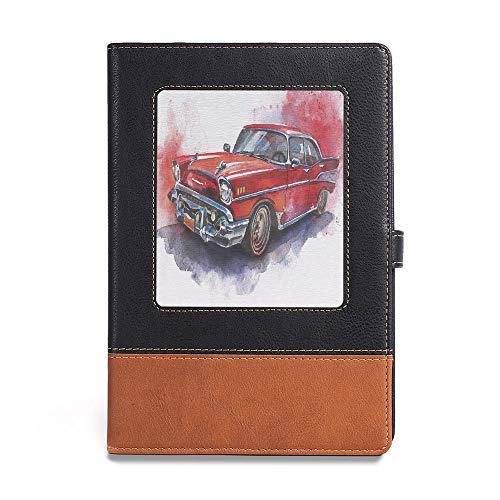 Thick Notebook,Watercolor,A5(6.1" x 8.6"),Suitable for choosing artists,Hand Drawn Old Fashioned Car Antique Motor Vehicle,