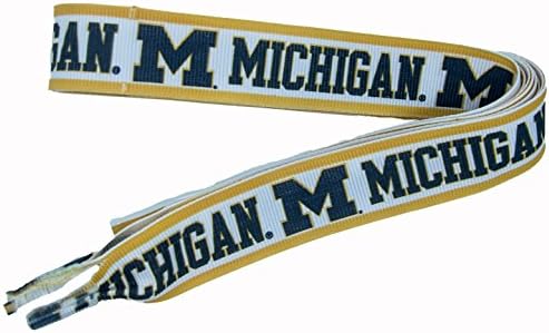 NCAA Michigan Wolverines Shoelaces, Navy/White, One Size