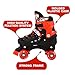 Scale Sports Adjustable Blue Quad Roller Skates for Kids Large Sizes for Ladies Teens