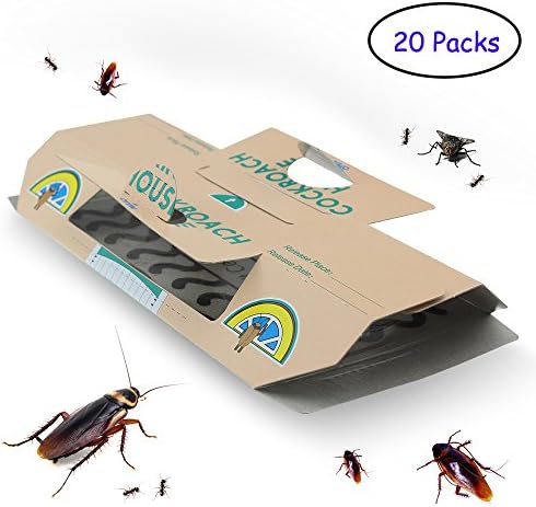 Buyalot Cockroach Traps Sticky with Bait, Paper House Roaches Captured Killer Safely-20 packs