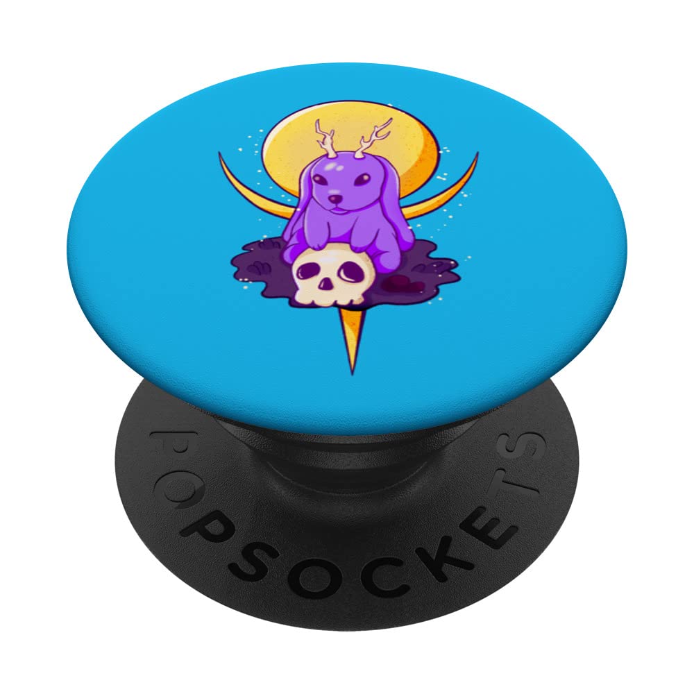 Creepy Rabbit With Antlers Occult Bunny Goth PopSockets Swappable PopGrip