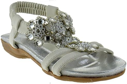 Lucita Crab 800KM Little Girls Gladiator Rhinestone Comfort Flat Sandals