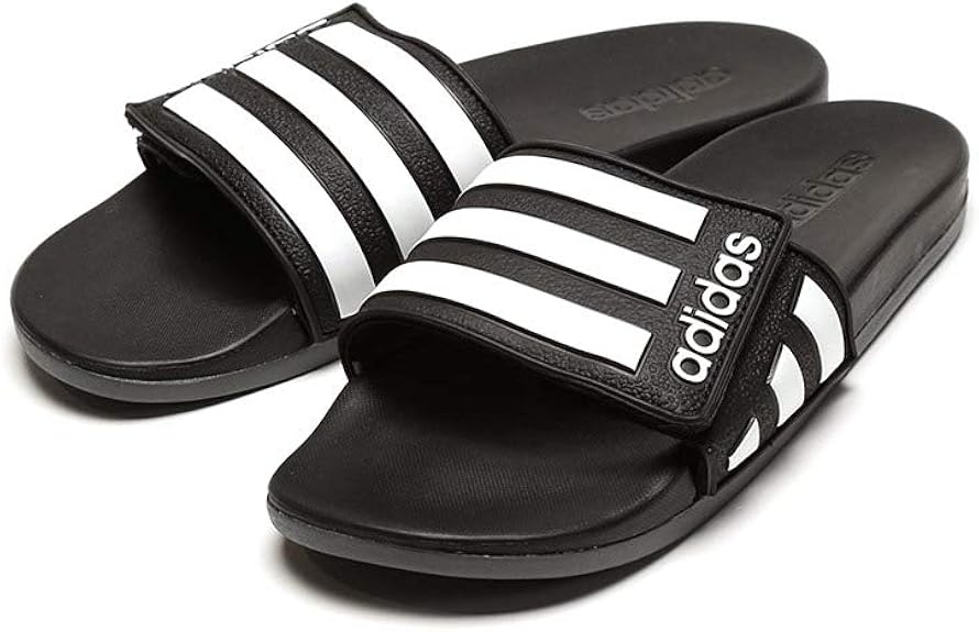 Amazon アディダス サカゼン 大きいサイズ メンズ スリーストライプ マジックテープ スライドサンダル Adilette Adj Black ブラック 28 5 Adidas アディダス ファッションサンダル