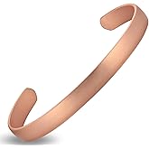 Fashtour Pure Copper Bracelet and Ring Set – Copper Bracelet for Men & Women – 100% Solid, Raw & Uncoated Handmade Hammered Tibetan Cuff Bangle