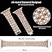 Goton Jewelry Band Compatible with Apple Watch Band 40mm 38mm, Women Luxury Diamond Bling Crystal Stainless Steel Metal Replacement Strap for iWatch Band Series 4 3 2 1 (Rose Gold - 40/38mm)
