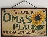 5x8 Vintage Style Sign with Sunflower Saying, 