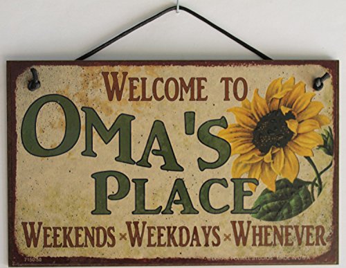 5x8 Vintage Style Sign with Sunflower Saying, 