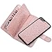 ULAK Compatible with iPhone 7 Plus/iPhone 8 Plus Wallet case Magnetic Detachable, Glitter Premium PU Leather Flip Cover with Card Holder for iPhone 7 Plus/iPhone 8 Plus 5.5 inch- Rose Gold Bling