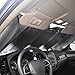 Windshield Sun Shade, Car Window Shade as Bonus by Big Hippo Keep Vehicle Cool Protect Your Car from Sun Heat & Glare Best UV Ray Visor Protector (Size: 55.16