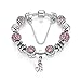 Presentski Silver Plate Charm Bracelet Show Love Gifts for Girls