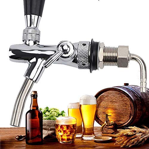 JOKBEN Adjustable Beer Tap Faucet, Stainless Steel, Chrome Plating, Shank G5/8, Keg for Kegerator