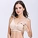 Nursing Bra Maternity 3 Pack Seamless with Removable Spill Prevention Pads,XL(Fit 38B 38C 36C 36D 34D 34DD 32DDD 30F 40B),Beige