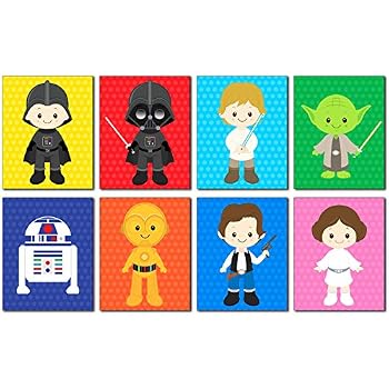 Amazon.com: Star Wars Kids Art Prints - Set of 8 - 8x10 Adorable Photos