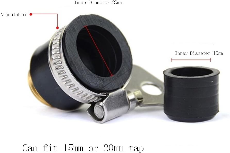NUZAMAS Set of 4 Solid Brass Garden Hose Adaptors Lawn Water Hose Pipe Fitting Set Connectors Tap Adaptors - Image 5