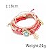 LUREME Bohemian Beads Multi Strand Hamsa Hand Evil Eye Charms Stretch Bracelet Set (bl003164)