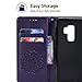 Leather Wallet Case for Samsung Galaxy S9 Plus (2018 Release), Credit Cards & Changes Holder, Colorful Art Mandala Design, Magnetic Durable Flip Cover Kickstand case for S9 Plus(6.2 inch)-Purple